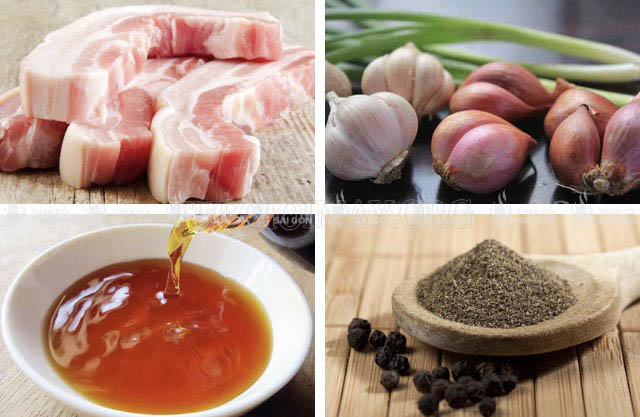 Nguyên Liệu Cho Món Thịt Kho Tiêu